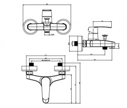 NSK Lena Mix Bathroom Faucet Chrome - 2