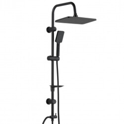 Nsk Tempera Round Black Shower Set - Nsk