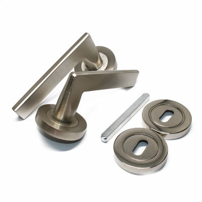 &Ouml;zen Door Handle Luna Room Aluminium Rosette Satin - 1