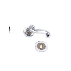 &Ouml;zen Door Handle Rose Zamak Chrome Satin Rosette Room - 1