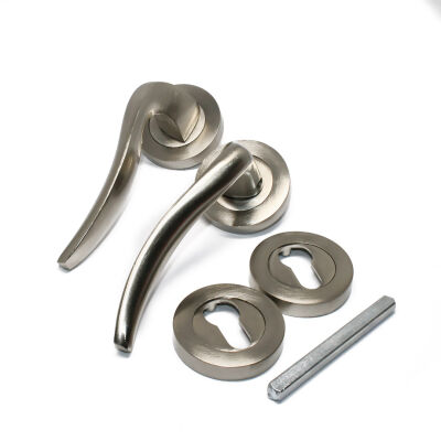 &Ouml;zen Door Handle Trim Model Aluminium Rosette Satin - 1