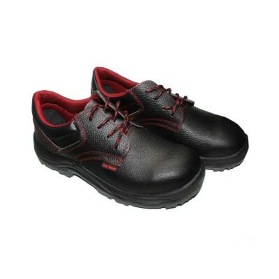Over Guard Leather Steel Toe Black Size 41 Work Shoe TTB - 1
