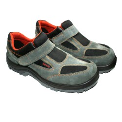 Over-Guard Steel Toe Suede Work Shoes 45 Grey-Black - Over Guard