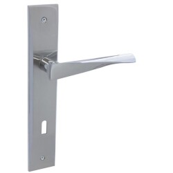 Ozen Door Handle Futura Chrome Satin Satin Rana Room Mirrored 90Mm - Özen