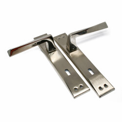 Ozen Door Handle Pyramid Room Aluminium Nickel Satin Yellow 90Mm - 1