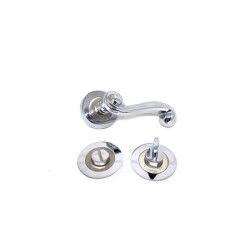 Ozen Door Handle Rose Zamak Chrome Satin Rosette Wc - Özen