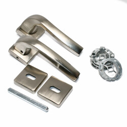 Ozen Door Handle Satin Square Rosette Room - Özen