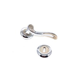 Ozen Door Handle Sultan Zmk Chrome Satin Rosette Room - Özen