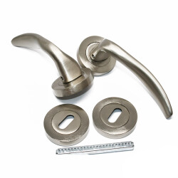 Özen Kapı Kolu Trim ODA Yuvarlak Alüminyum Saten - 2