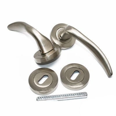 Özen Kapı Kolu Trim ODA Yuvarlak Alüminyum Saten - 2