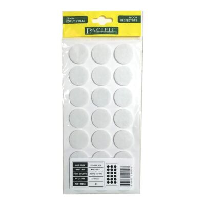 Pacific Adhesive Felt Furniture Glider Pad 30mm White - 1