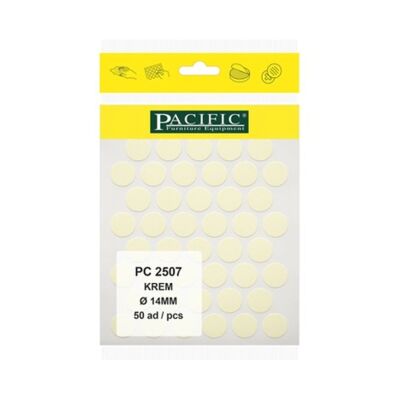 Pacific Self-Adhesive Screw Cover Cap 14mm Cream - 1