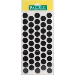 Pacific Yapışkanlı Keçe 20Mm Siyah (1 Paket - 50 Adet) - Pacific