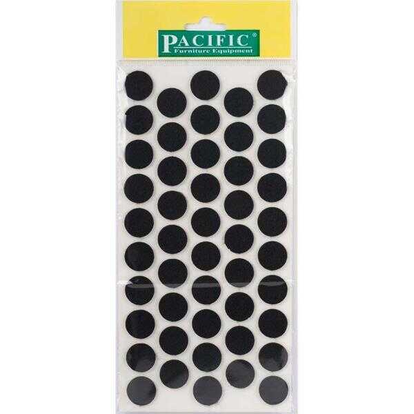 Pacific Yapışkanlı Keçe 20Mm Siyah (1 Paket - 50 Adet)