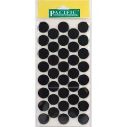 Pacific Yapışkanlı Keçe 24Mm Siyah (1 Paket - 50 Adet) - Pacific