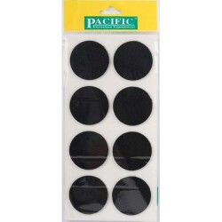 Pacific Yapışkanlı Keçe 50Mm Siyah (1 Paket - 50 Adet) - Pacific