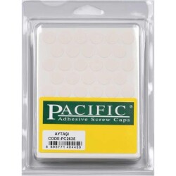 Pacific Yapışkanlı Vida Tapası 14Mm Aytası (1 Paket - 50 Adet) - Pacific