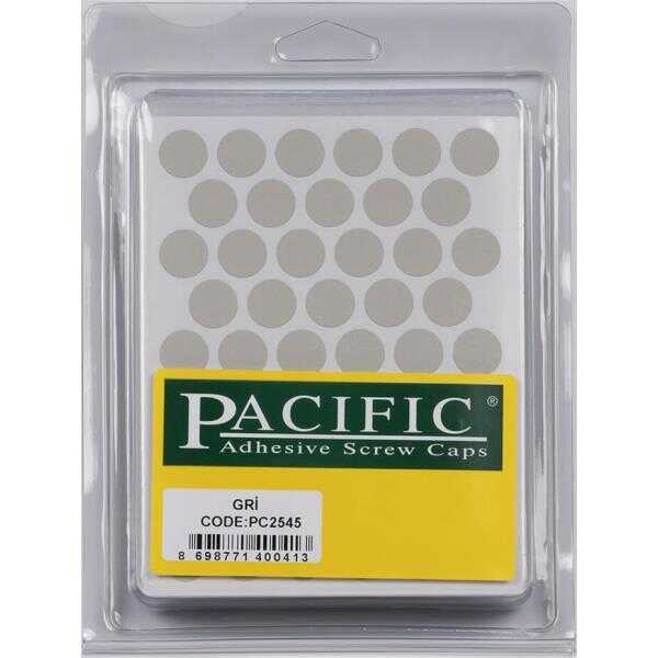 Pacific Yapışkanlı Vida Tapası 14mm Gri