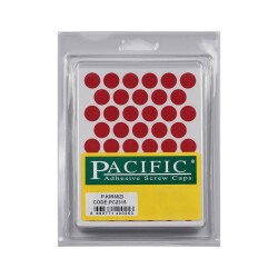 Pacific Yapışkanlı Vida Tapası 14mm Parlak Kırmızı - Pacific