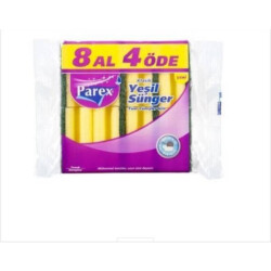 Parex Sünger Klasik Yeşil Oluklu 8li - Parex