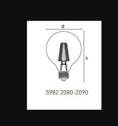 Pelsan Bulb Flame Lamp E27 3000k 6W 600Lm - 2