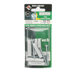 Redhead Çok Amaçlı Dübel 8x40 - 1 Paket: 9 Adet - Toros
