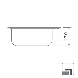Renno DE-123 Stainless Steel Built-in Sink 50x50 cm - 3