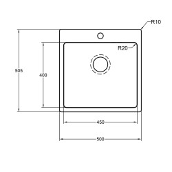 Renno DE 551 Ankastre Evye 50x50.5 cm 1 mm - 2