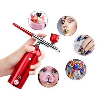 Rox 0068 Entegre Kompresörlü Akülü Airbrush Mini Boya Tabancası - 4