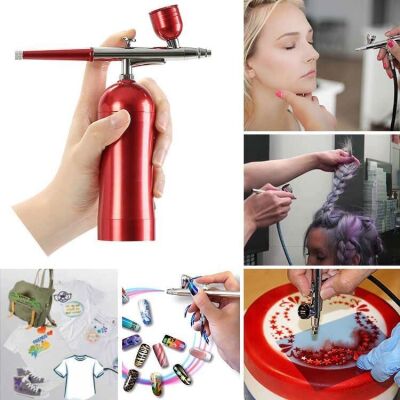 Rox 0068 Entegre Kompresörlü Akülü Airbrush Mini Boya Tabancası - 1