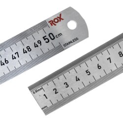Rox 0200 Çift Taraflı Çelik Cetvel 500 mm - 3