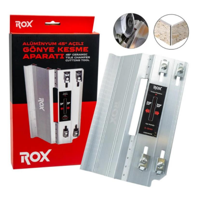 Rox 0288 Seramik İçin Alüminyum 45° Açılı Gönye Kesme Aparatı - 1