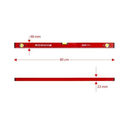 Rox 0350 Mıknatıslı Alüminyum Su Terazisi 80 cm - 3