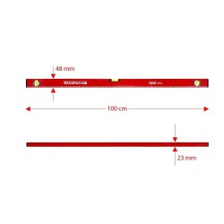 Rox 0351 Mıknatıslı Alüminyum Su Terazisi 100 cm - 3