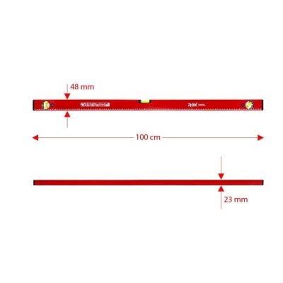 Rox 0351 Mıknatıslı Alüminyum Su Terazisi 100 cm - 3