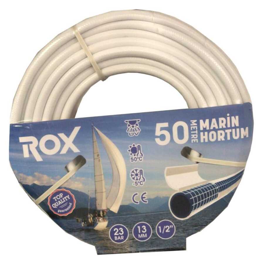 Rox 1/2'' 13 mm Marine Tekne Bahçe Sulama Hortumu 50 metre