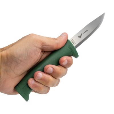 Rox Camping 0319 Bushcraft Eco Paslanmaz Çelik Kamp Bıçağı (Yeşil) - 4
