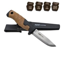 Rox Camping Bushcraft PLUS Paslan Çelik Kamp Bıçak - Rox Wood