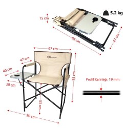 Rox Camping Fonksiyonel Sehpalı Kamp Sand. -Bej - 2