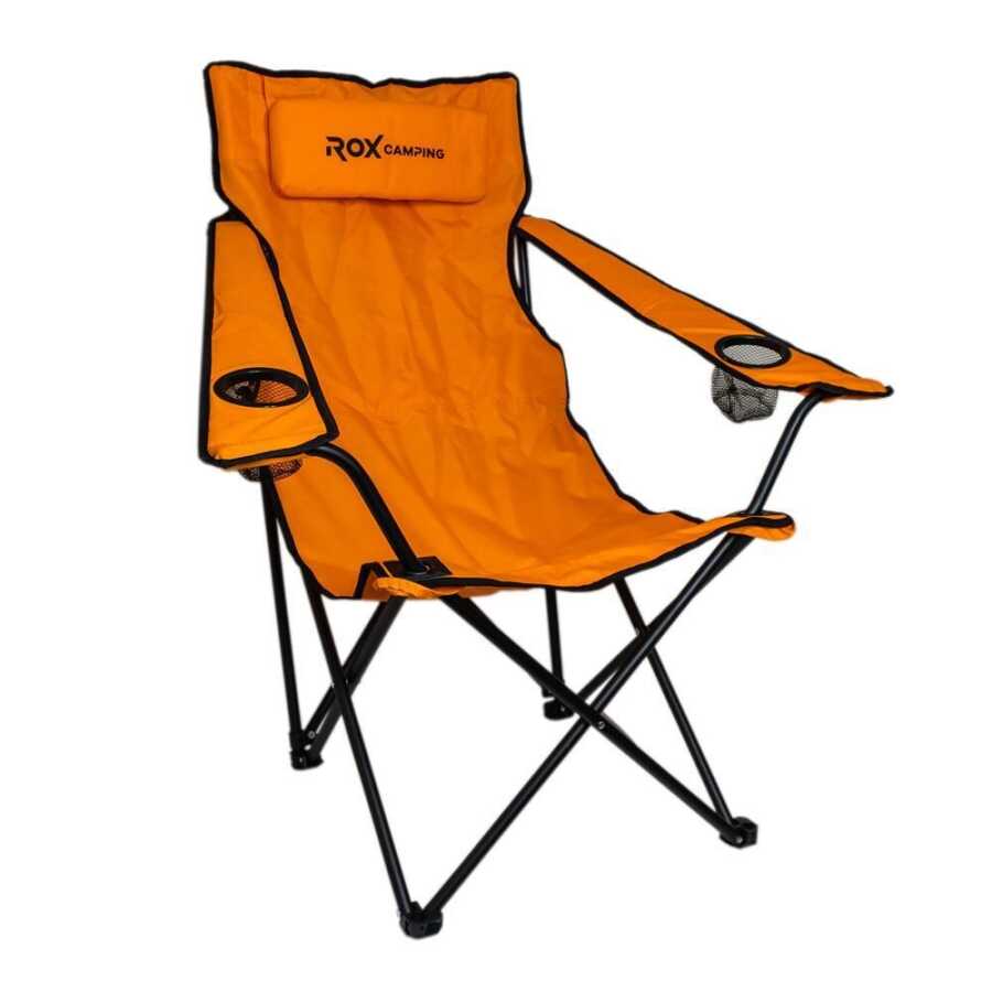 Rox Camping Katlanır Kamp Sandalyesi -Turuncu