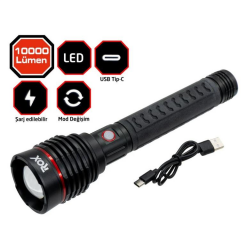 Rox Şarjlı Led Fener 10000 Lümen - ROX CAMPING