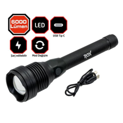 Rox Şarjlı Led Fener 6000 Lümen - ROXCAMPING
