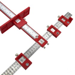 Rox Wood 0058 Delik Delme Merkezleme Kılavuz Cetveli Kulp Takma Şablonu - 1