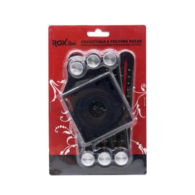 Rox Wood 0071 Alüminyum Çok Fonksiyonlu Delik Şablon Cetveli - 2