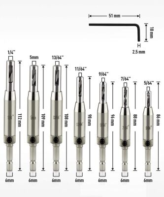 Rox Wood 0086 Kendinden Merkezlemeli Bits Saplı Matkap Ucu Seti 7 Parça - 2
