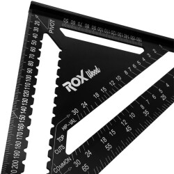 Rox Wood 0089 Alüminyum Üçgen Marangoz Gönye 305 x 430 mm - 4