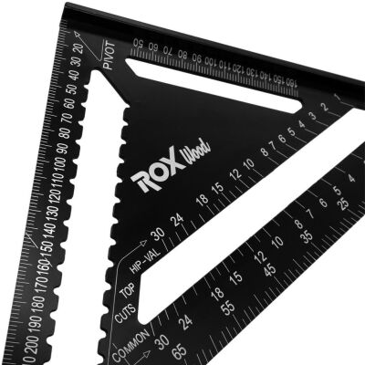 Rox Wood 0089 Alüminyum Üçgen Marangoz Gönye 305 x 430 mm - 4