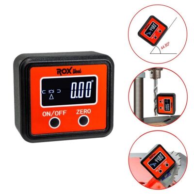 Rox Wood 0095 Dijital Mıknatıslı Açı Ölçer - 1