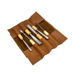 Rox Wood 0126 Deri Çantalı Premium Iskarpela Seti 6 Parça - ROXWOOD