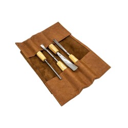 Rox Wood 0127 Deri Çantalı Premium Iskarpela Seti 4 Parça - 1